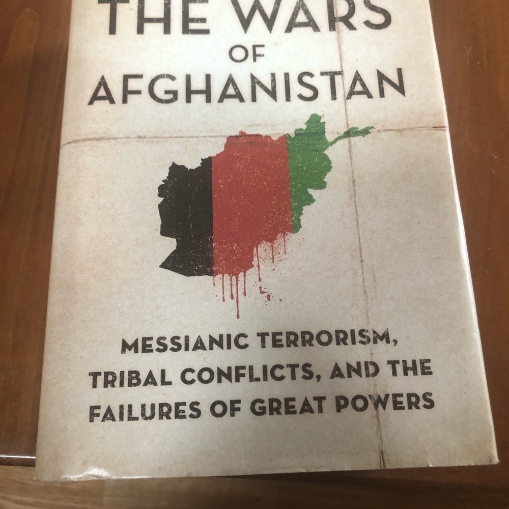 The Wars of Afghanistan Hardcover Book with Red, Black, Green Cover Art
